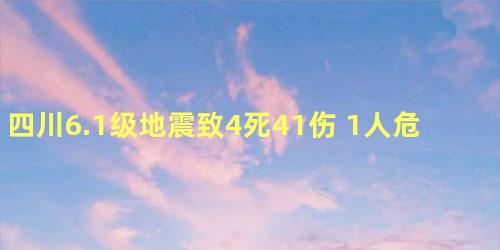 四川6.1级地震致4死41伤 1人危重